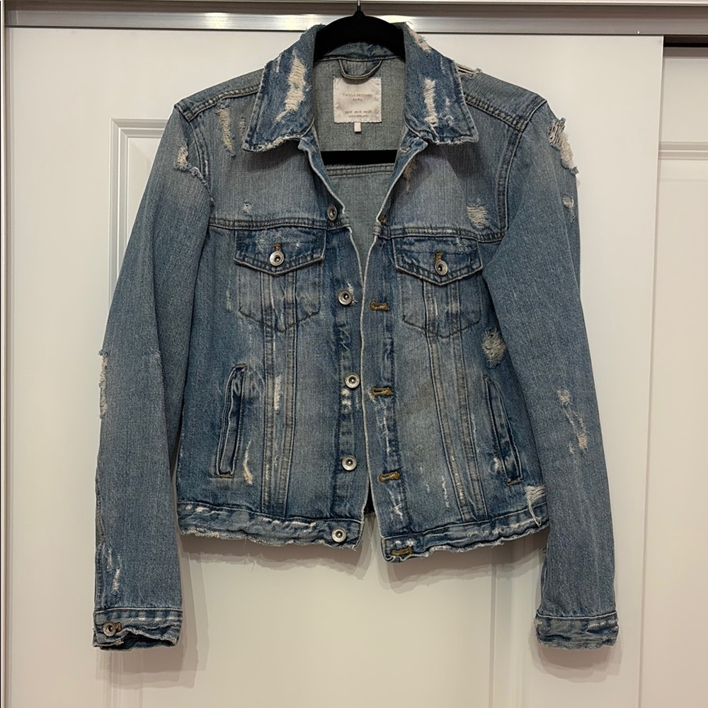Zara Distressed Denim Jacket